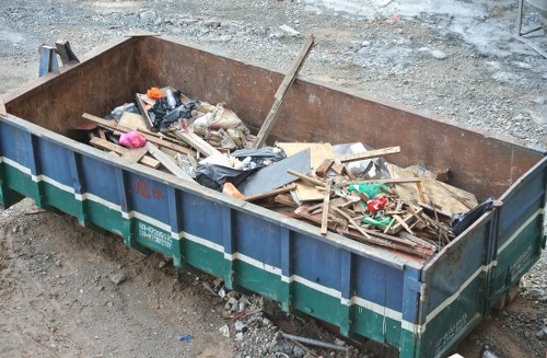 Business professionals discussing waste management strategies